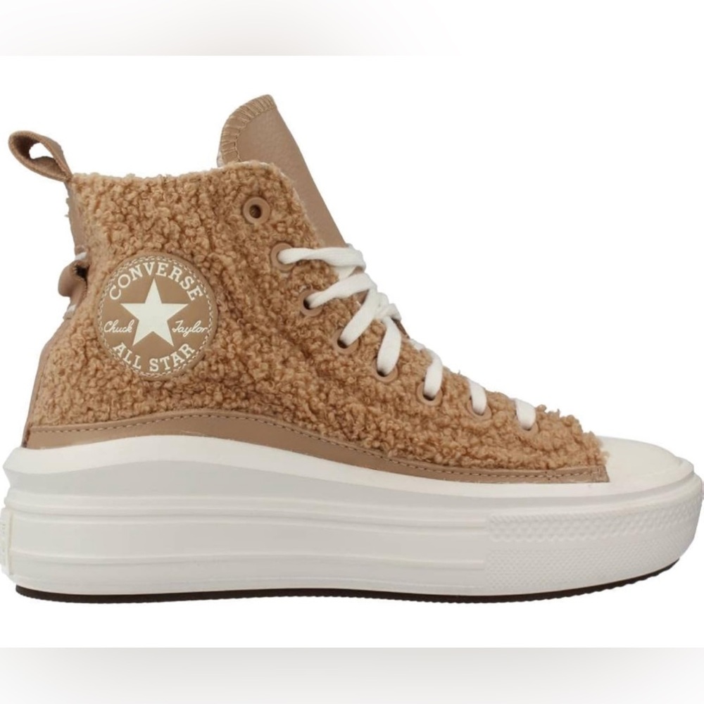 Converse Chuck Taylor All Star Move Cozy Utility Sneakers Champagne Tan size 8